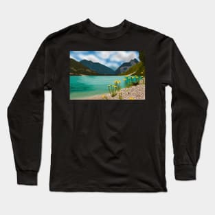 Beach and Mountains Digital Painting Long Sleeve T-Shirt